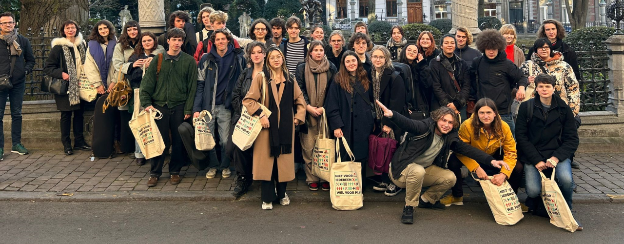 Laatstejaarsstudenten Kunsthumaniora Brussel op bezoek bij het Koninklijk Conservatorium Brussel KCB 2023