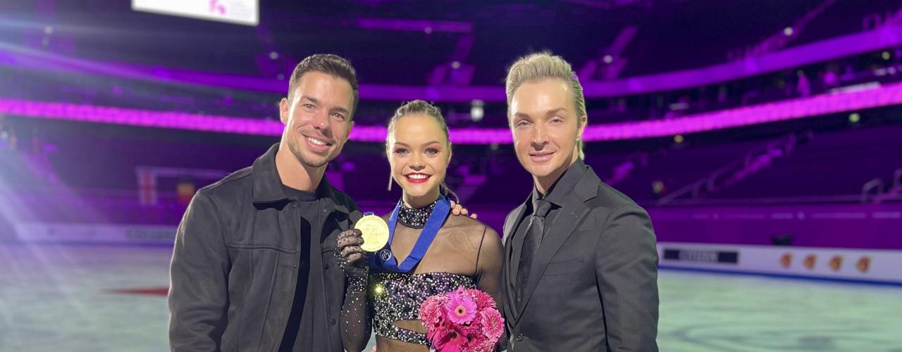 Na zilver komt goud | Loena Hendrickx en Adam Solya op het EK kunstschaatsen KCB 2024